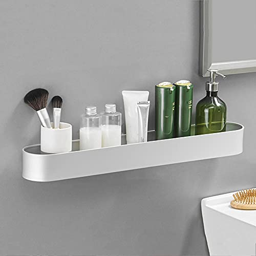  Wand Ohne Bohren Badezimmerregal Anti Rost Selbstklebend Raum Aluminium Badezimmerküche Silber A._60 cm