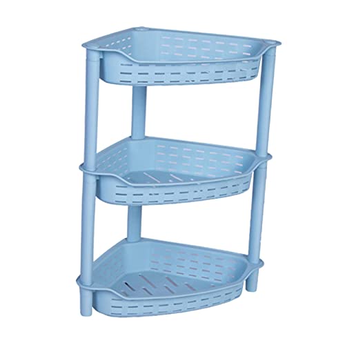 RAZZUM Bhroom Lagerregal Eckregal stehend Mehrzweck for Küche Schlafzimmer, weiß klein ( Color : Blue Small )