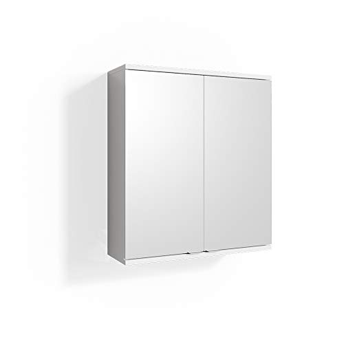 Vicco Badspiegelschrank Roy, Weiß, 60 x 68 cm