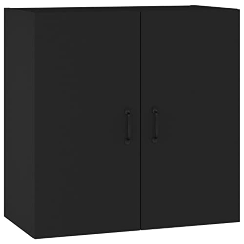 vidaXL Wandschrank Hängeschrank Lagerschrank Bücherschrank Schrank Aufbewahrungsschrank Wohnzimmer Schlafzimmer Schwarz 60x31x60cm Holzwerkstoff